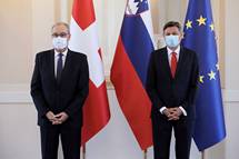 Predsednik Pahor in vicarski predsednik Parmelin za vsestransko poglobitev odnosov med dravama 