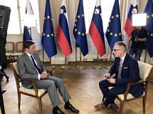 Pogovor predsednika Republike Slovenije Boruta Pahorja za Televizijo Slovenija, oddajo Odmevi