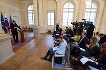 Novinarska konferenca predsednika republike o obiskih v Nemiji, Rusiji in Ukrajini