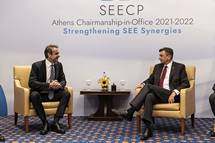 Predsednik Pahor na Vrhu “Proces sodelovanja v jugovzhodni Evropi” tudi z grkim premierjem in gostiteljem Mitsotakisom 