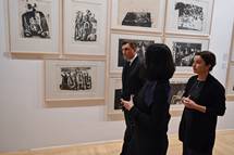 Predsednik Pahor odprl retrospektivno razstavo Marija Preglja