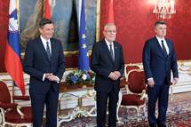 Predsednik republike se je udeleil trilateralnega sreanja predsednikov Slovenije, Avstrije in Hrvake na Dunaju 