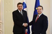 Predsednik republike Borut Pahor sprejel srbskega zunanjega ministra Ivico Daia