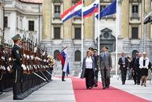 Predsednica Republike Hrvake Kolinda Grabar-Kitarovi na uradnem obisku v Republiki Sloveniji