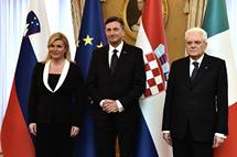 Predsednik Pahor je ob zaetku novega mandata gostil sveano kosilo za predsednika sosednjih drav Italije in Hrvake