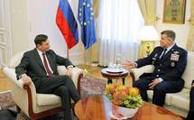 Predsednik republike in vrhovni poveljnik obrambnih sil Borut Pahor sprejel generala Franka Gorenca