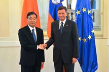 Predsednik republike Borut Pahor sprejel podpredsednika kitajske vlade Wanga Yanga