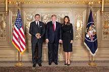 Predsednik Pahor se je udeleil sprejema, ki sta ga priredila predsednik ZDA Trump in prva dama Melania