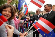 Zvezni predsednik van der Bellen na povabilo predsednika republike Pahorja obiskal Slovenijo