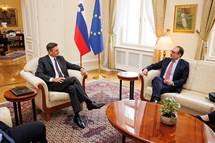 Predsednik Pahor je sprejel avstrijskega zveznega ministra za evropske in mednarodne zadeve mag. Schallenberga