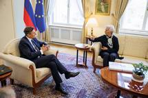 Presednik Pahor je sprejel predsednico ECB Christine Lagarde