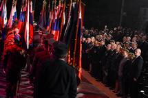 Predsednik republike Borut Pahor na osrednji slovesnosti ob 25. obletnici Manevrske strukture narodne zaite
