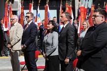 Predsednik republike Borut Pahor in gospa Tanja Pear sta se v Idriji udeleila proslave ob dnevu vrnitve Primorske k matini domovini