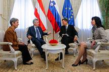 Predsednika Pahor in Fischer ocenjujeta, da so med dravama e neizkorieni potenciali skupnega interesa