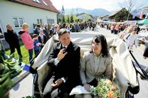 Predsednik republike in gospa Tanja Pear sta se danes udeleila otvoritve entjurskega sejma ob obinskem prazniku Obine Tabor 