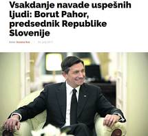 Intervju predsednika Republike Slovenije Boruta Pahorja za prilogo Dela, poslovnega tednika Svet kapitala