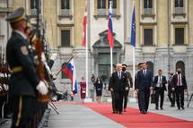 Latvijski predsednik Levits ob 30. obletnici vzpostavitve diplomatskih odnosov med dravama na uradnem obisku v Sloveniji