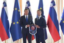 Predsednik Pahor je priredil sprejem za lane izvrnega odbora UEFA in lane izvrnega sveta FIFA iz Evrope