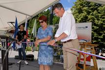 Predsednik Republike Slovenije Borut Pahor v rni na Korokem otvoril najdalji neprekinjen spust po jeklenici v Sloveniji 