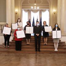 Predsednik republike priredil sprejem ob podelitvi dravne nagrade in priznanj na podroju prostovoljstva za leto 2020