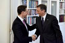 Predsednik Pahor sprejel podpredsednika Evropske komisije Jyrkija Katainena