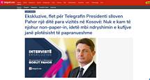 Pogovor predsednika Pahorja za www.telegrafi.com