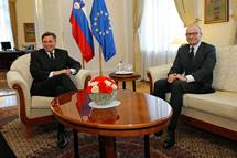 Predsednik republike sprejel novoizvoljenega guvernerja Banke Slovenije 