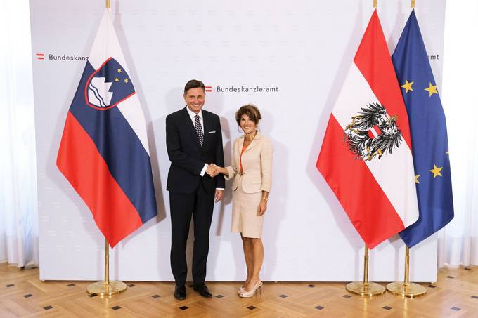 Sreanje predsednika Republike Slovenije in zvezne kanclerke Republike Avstrije dr. Brigitte Bierlein