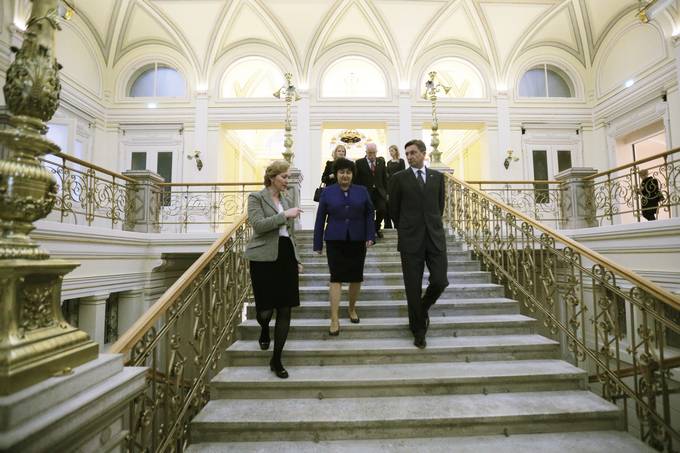 Predsednik republike na prireditvi "Ta veseli dan kulture" v Narodni galeriji