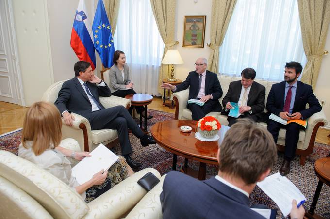 Predsednik republike Borut Pahor sprejel ministra za evropske zadeve Francoske republikeThierryja Repentina
