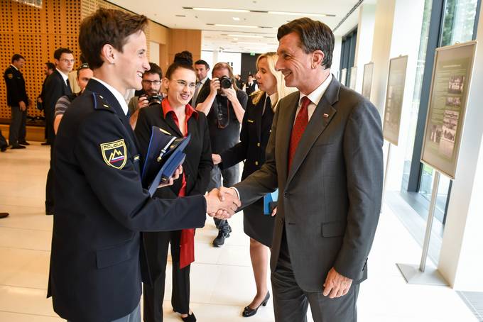 Predsednik Republike Slovenije Borut Pahor se je udeleil osrednje slovesnosti ob dnevu Policije