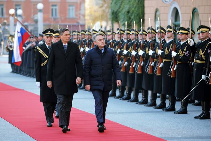 Predsednik Pahor na uradnem obisku v Sloveniji gosti lane Predsedstva Bosne in Hercegovine