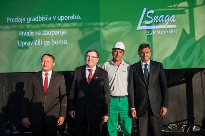 Predsednik Pahor se je udeleil slovesne poloitve temeljnega kamna naprave za obdelavo meanih komunalnih odpadkov v Mariboru