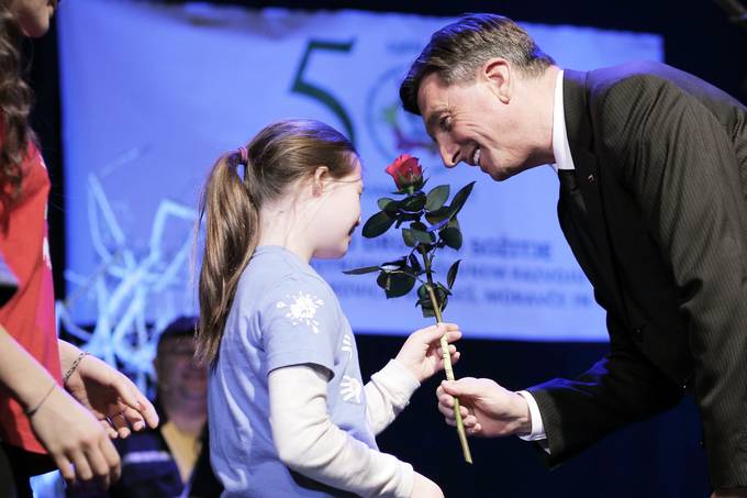 Predsednik republike Borut Pahor na slovesnosti ob 50-letnici Medobinskega drutva Soitje