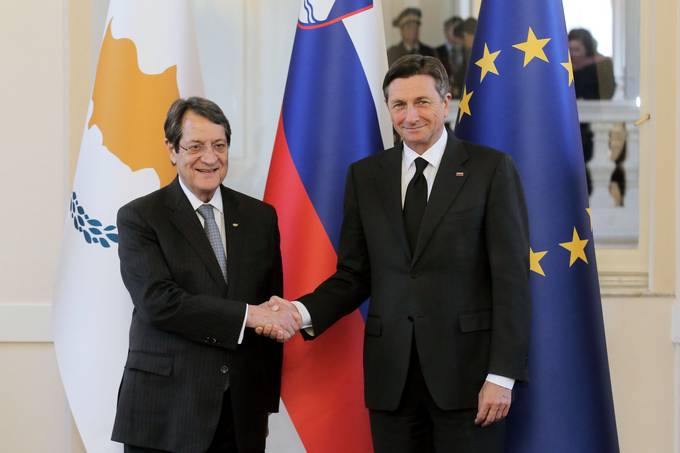 Predsednik Pahor in gospa Pe�ar na uradnem obisku v Sloveniji gostita predsednika Republike Ciper Anastasiadesa s soprogo