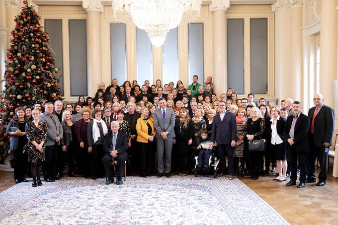 Predsednik Pahor je priredil sprejem za predstavnice in predstavnike humanitarnih organizacij