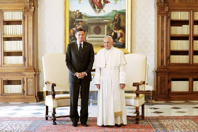 Predsednik republike Borut Pahor na povabilo papea Franika na uradnem obisku pri Svetem sedeu