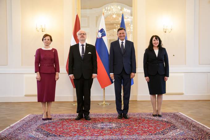 Latvijski predsednik Levits ob 30. obletnici vzpostavitve diplomatskih odnosov med dravama na uradnem obisku v Sloveniji