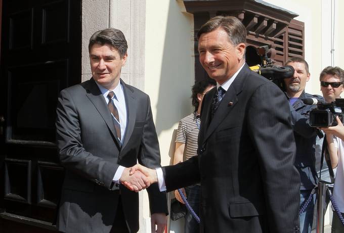 Sre�anje predsednika republike Boruta Pahorja s predsednikom Vlade Republike Hrva�ke Zoranom Milanovi�em
