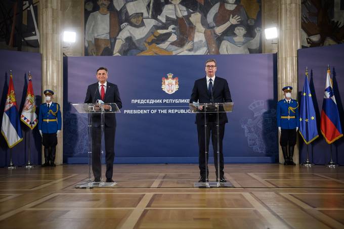Predsednik Pahor v Beogradu izrazil upanje, da bi deklaracija voditeljev pobude Brdo-Brijuni Process navdahnila Evropsko unijo k njeni pospeeni iritvi
