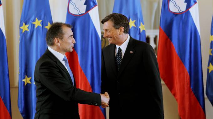 Predsednik republike Borut Pahor in predsednik Dravnega zbora Republike Slovenije Janko Veber