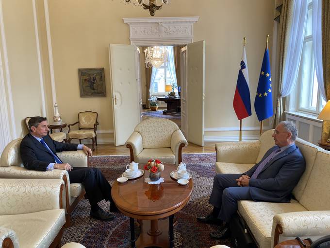 Predsednik republike Borut Pahor in minister za notranje zadeve Ale Hojs