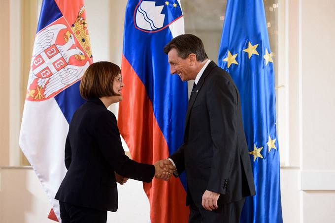 Predsednik republike Borut Pahor sprejel predsednico Narodne skupine Republike Srbije Majo Gojkovi