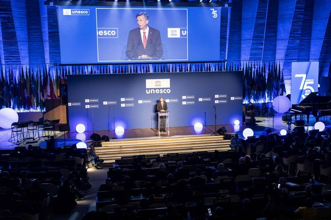 Govor predsednika Pahorja na obeleitvi 75. obletnice ustanovitve UNESCO