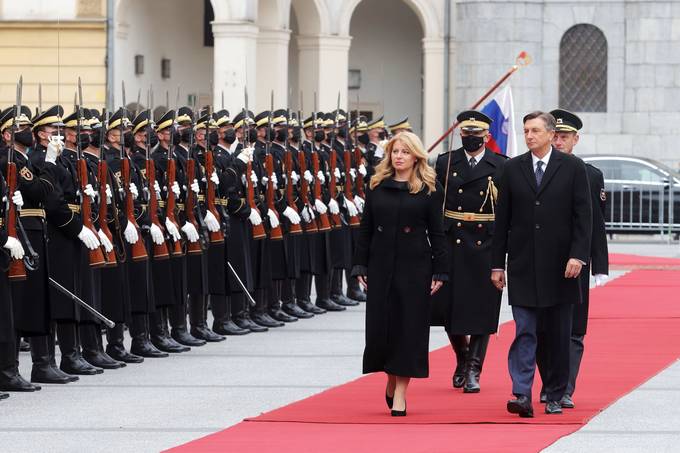 Predsednik Pahor na uradnem obisku v Sloveniji gosti predsednico Slovake republike Zuzano aputovo