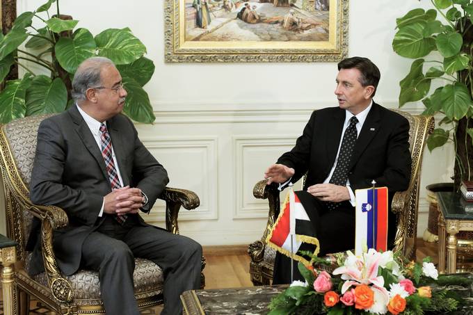 Predsednik Republike Slovenije Borut Pahor se je sreal z egiptovskim premierjem Sherifom Ismailom
