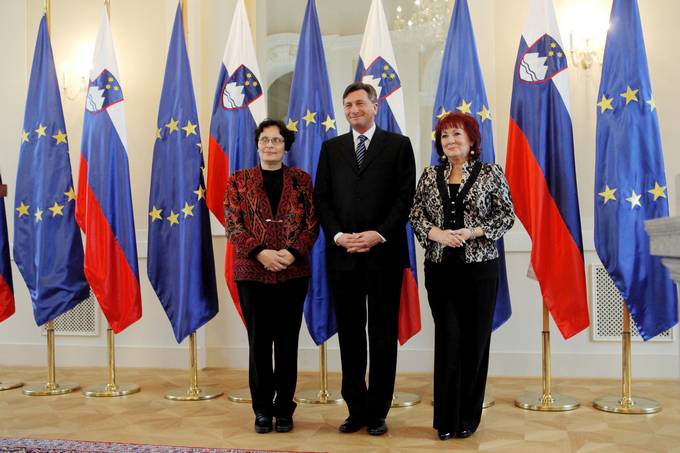 Sprejemu novoizvoljene in nekdanje Varuhinje lovekovih pravic Republike Slovenije Vlaste Nussdorfer in dr. Zdenke ebaek - Travnik pri predsedniku republike