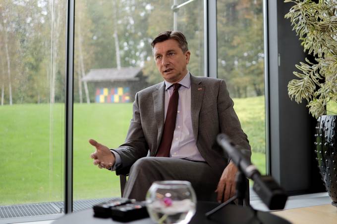 Pogvor predsednika Republike Slovenije Boruta Pahorja za STA.