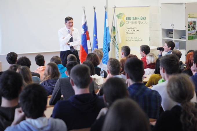 Predsednik republike Borut Pahor v Biotehninem centru Naklo