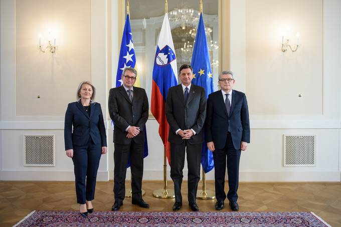 Predsednik Pahor sprejel predsedstvo Predstavnikega doma Parlamentarne skupine Bosne in Hercegovine